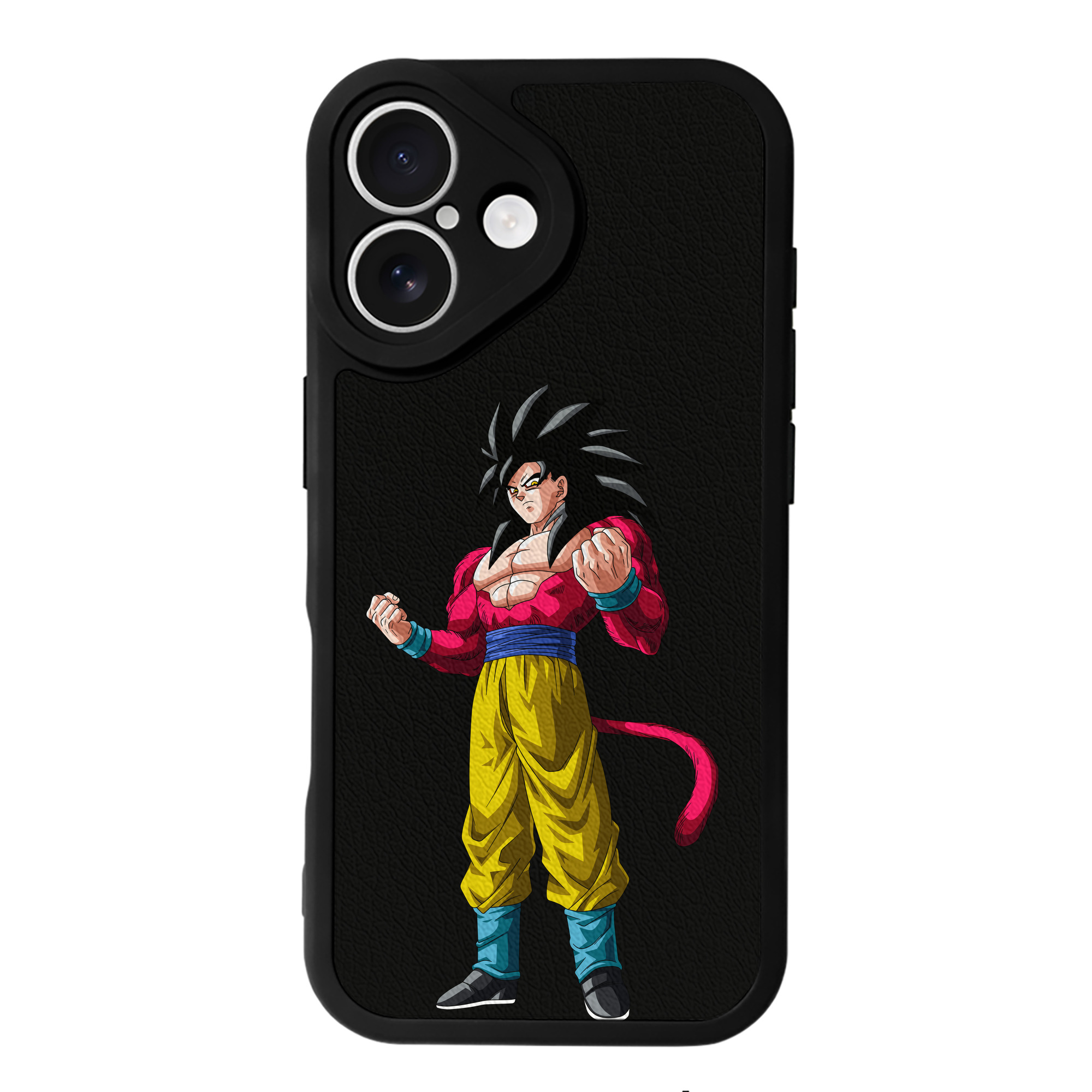 （画像用） ドラゴンボール 孫悟空（そん ごくう）Son Goku カカロット DRAGON BALL Kakarotto 【iPhone 16シリーズ対応】シリコンスマホケース（レザー調） 材質：シリコン